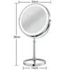 Kompaktowe lustra lustra makijażu z lekką lampą 10x powiększenie pulpitu próżność lustro podświetlane regulabowane światło stałe lustro kosmetyczne 231202