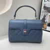 wholesale borse da donna 7 colori borsa a tracolla in pelle spessa tinta unita semplice e versatile atmosfera elegante borsa a tracolla rombica con fibbia a scatto zaino da donna 0532 #