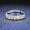 1ct Sterling Silver 925 Wedding Ring Adjustable Engagement Vvs d Color Moissanite Diamond Rings