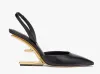 Topluxury 최초의 가죽 여성 샌들 샌들 신발 모양의 하이힐 오픈 발가락 펌프 금색 금속 레이디 슬링 백 레이디 파티 웨딩 드레스