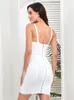 Casual Dresses Beaukey Sexig Summer White Bandage Dress Women Runway BodyCon XL Club Coctail Evening Party Vestidos