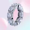 رجالي الفضة الأبدية CZ Diamonds bling bling حلقة محاكاة الماس الهيب هوب خواتم الزركونيا المكعب micro pave Quality Jewelry198579391