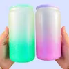 16oz hoge borosilicaat thermische sublimatie thermische overdracht Goud lente-ui poeder Glitter diamantlak Mason Cup blikje glas