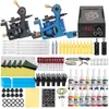 Tatueringsvapen Kit Kompletta spolar Tatueringssatsfoder Shader Machine Strömförsörjningsfärger Pigment med tatueringsnålar Tillbehör för tatuering Nybörjare Set 231207