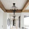 Chandeliers Chandelier Farmhouse Light Fixtures Black Rustic Flush Mount Ceiling For Dining Room Kitchen Foyer Hallway Entryway