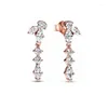 Boucles d'oreilles créoles en argent Sterling 925 pour femmes, pendentif exquis en saphir, hirondelle, de haute qualité, cadeau classique de fête