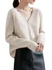 Designer Femme Cardigan Veste Nouveau Printemps et Automne Col V Cordon Mince À Manches Longues Tricoté Court Lâche Pull 805