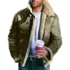 Мужские куртки Куртка утолщенная теплая искусственная кожа с большими лацканами контрастного цвета, европейско-американская замшевая меховая цельная куртка 231207