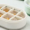 Nya glassverktyg Ice Cube -brickor Återanvändbar matkvalitet Silikon Ice Cube Mold Fruit Ice Maker med avtagbara lock Köksverktyg frys sommarform
