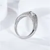 Hoge kwaliteit luxe heren 925 sterling zilver 1ct 2ct moissanite diamanten ring dames bruidspaar