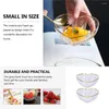Dinnerware Sets Salad Serving Bowl Glass Tableware: 2pcs Heart Clear Dessert Candy Dish Fruit Snack Container For Wedding Party Event Home