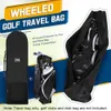 Golftaschen, wasserdicht, stoßfest, Golf-Reisetasche, 1 Stück, tragbar, zusammenklappbar, Golf-Luftfahrttasche, Airbag mit Rädern, Handtrage-Umhängetasche 231207