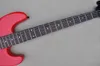 4 Strings Red Electric Bass Guitar with 20 Frets Rosewood Freboard Customizable