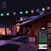 Juldekorationer RGBIC WS2812B Lighting DreamColor Christmas Lights String Bt Music Party Wedding Garland Decoration Outdoor USB DC5V 231207