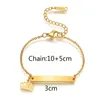 Braccialetti con ciondoli Bracciale con nome personalizzato con data per regalo per il primo compleanno del bambino Gioielli personalizzati in acciaio inossidabile color oro per ragazze per bambini 231206