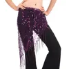 Stage Wear Women Sexy Belly Dance Hip Scarf Wrap Sequins Tassels Belts