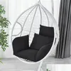 Cushion/Decorative Pillow Hanging Basket Chair Cushion Swing Seat Removable Thicken Egg Hammock Cradle Outdoor Back Dtt88 201009 Drop Dhr4M