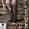 Women Socks Winter Knitted Wool Warm Leg Sleeve Crochet Boot Cuffs Knit Toppers Thermal Short Furry Warmers
