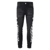 Designer Hip Hop Pants Street Fashion Men Jeans Elastic Ripped Jeans Men Stretch Skinny Trousers Brand Patch