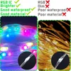 Julekorationer 20m 200ed Fairy RGBIC String Light USB Smart LED String Lights Bluetooth Music Garland Lamp Christmas Tree Navidad Light 231207