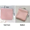 Titulaires de cartes 2pcs Mini pochette colorée écouteurs divers PU cuir dame sac cosmétique manchon