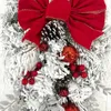 Juldekorationer flockade PVC Juldekoration Flower Wreath Vine Hanging Garland Artificial Crafts Tree Door Home Art Navidad Holiday Decor 231207