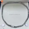 Latest Design Fashion Jewelry 925 Sterling Silver 6mm Iced Out Vvs Moissanite Necklace Hiphop Franco Chain with Diamonds Clasp
