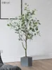 Decorative Flowers Artificial Plant Bonsai Eucalyptus Tree Indoor Living Room Nordic On-the-Ground Green Fake Trees Ornaments