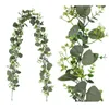Kwiaty dekoracyjne 178 cm fałszywe eukaliptus rattan sztuczne rośliny winorośl zielony wierzby jedwabny bluszcz wisząca girland na ślub domowy