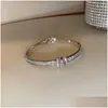 Bangle Luxurys Designers Pulseira Designer Charme Jóias Mulheres Top Quality High Sense Diamond Celebridade Temperamento Versátil Jóias Dhfaj