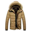 Vestes pour hommes Down Puff Jacket Hommes à capuche chaud avec fermeture à glissière manteau d'extérieur poche hiver manteaux épais pour