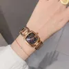 TT New Women's Korean Edition Elegant and Fashionable Top Ten Waterproof Square Plate Gold Watch