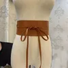 Gürtel Damen Unterbrustkorsett PU-Leder Breiter Taillengürtel mit selbstbindendem Seil Universelles Damen-formelles Kleid Hemdmantel Großhandel