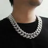 Bijoux Hip Hop pour hommes, fermoir à serrure en Moissanite glacée, 26mm, en argent Sterling 925, chaîne à maillons cubains Miami