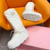 23 Inverno Smiley Snow Ankle Boots Botas de neve de esqui de alta qualidade Rodada Toe Tube Altura 14.5cm Plataforma Mulheres Designer de Luxo Sapatos de Fábrica