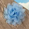 Hair Accessories 10Pcs/Lot 5" Big Fluffy Chiffon Flower Flat Back Large Peony For Hats Shoes Brooches Home Decoration