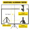 Projection Screens VEVOR 100 Inch Tripod Projector Screen W/ Stand 16 9 4K HD Portable Home Cinema for Indoor Outdoor Projection 231206