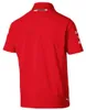 Herren-T-Shirts, Outdoor-T-Shirts, F1-Racing-Poloshirt mit halbem Reißverschluss, lässig, lockere kurze Ärmel, roter Flip-Kragen, Speed-Drop-Teamuniform JKC8