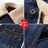 Gilets pour hommes hommes hiver chaud denim gilet polaire doublé thermique jeans gilets pour hommes manches vestes multi poches