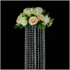 Party Decoration Sale By Bk Elegant Crystal Table Top Chandelier Flower Stand Center Pieces Round Metal Rack Props Column Decor Drop D Dhiys