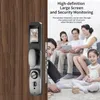 Smart Lock Tuya Smart 3D Face Door Lock Security Face Camera Monitor Intelligent fingeravtryck Lösenord Biometrisk elektronisk nyckel Unlock 231206