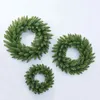 Christmas Decorations 30/40/50/cm Christmas Green Wreath Base Pine Needle Front Door Xmas Garland Hanging Ornament Navidad Year Home Windown Decor 231207