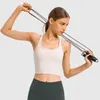 Tenue de yoga pour femmes, soutien-gorge imprimé, doux, sans manches, dos croisé, haut court pour l'entraînement, le fitness, la course à pied