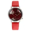 Cartoon Hollow Out Fashionable Women's Quartz Watch, Belt Style Watch