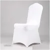 Coprisedie 50/100 pezzi El White Er Office Lycra Spandex Ers S Party Dining Christmas Event Decor Drop Delivery Home Garden Textiles Sa Dhkw8