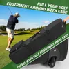 Golftaschen, wasserdicht, stoßfest, Golf-Reisetasche, 1 Stück, tragbar, zusammenklappbar, Golf-Luftfahrttasche, Airbag mit Rädern, Handtrage-Umhängetasche 231207