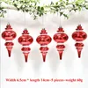 Christmas Decorations 5pcs Christmas Tree Decoration Special Shaped Gourd Onion ball Dropper Home Decoration Christmas Balls Red and White Pendant 231207