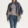 スカーフショールスカーフの女性格子縞のスタイリッシュレディース秋冬の冬の広いフリンジプリント温かい厚い形の肩ネック