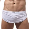 Cuecas homens casa calcinha casual shorts com bolsa de pênis tanga troncos elásticos roupa interior sexy recorte corte lado aberto hip boxer escroto