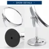 Compact Mirrors 8 Inch 5X 7X 10X Magnification Makeup Mirror 360 Rotating Professional Desktop Cosmetic Mirror 8" Double Sided Magnifier stand 231202